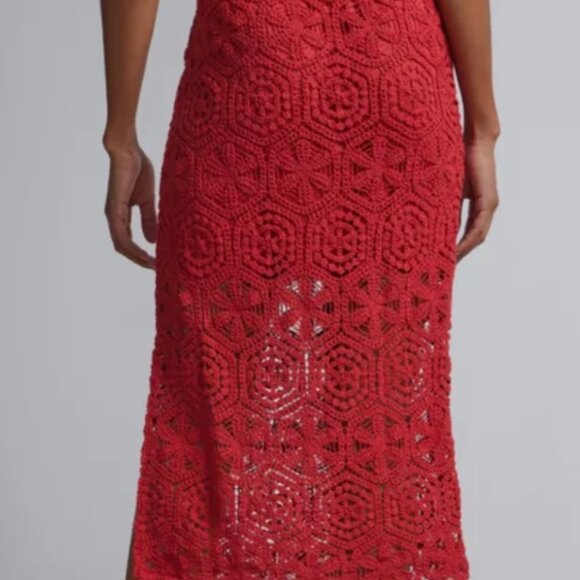 NY&Co Red Crochet Skirt - Picture 5 of 6